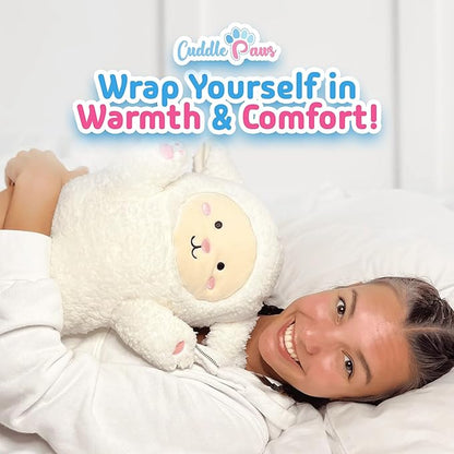 Lamb Plush Body Pillow for Kids | Long Stuffed Animal Cuddle Pillow | Soft Hugging Toy | Plushie Gift for Girls & Boys | Long Plush Body Pillow for Sleep & Comfort | Large, 47 Inches