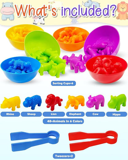 Yetonamr Counting Dinosaurs Montessori Toys for 3 4 5 Years Old Boys Girls, Toddler Preschool Learning Activities Toy for Kids Ages 3-5, 4-8, Birthday Gifts Sensory Toys