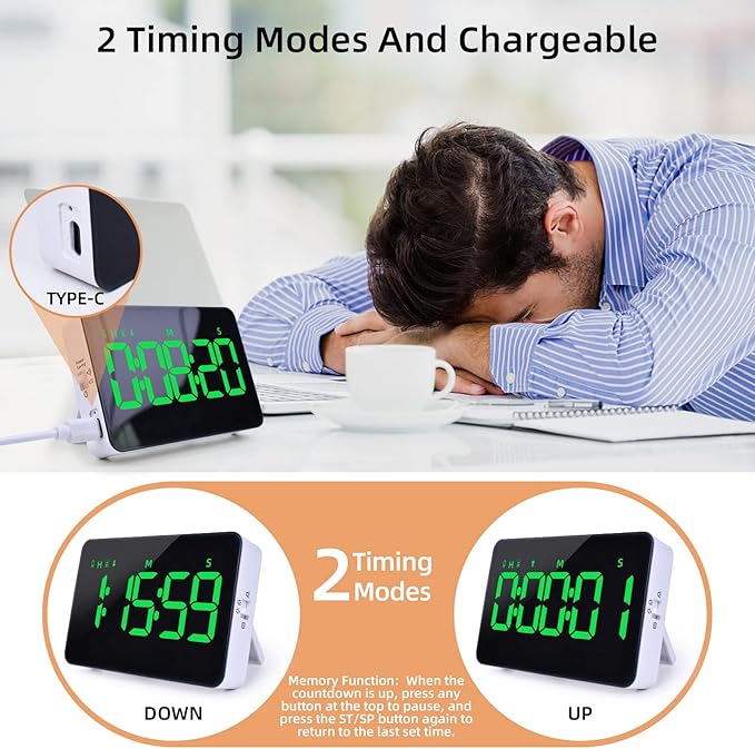 Rechargeable Digital Kitchen Timer