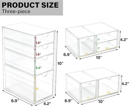 Prsildan Acrylic Drawer Makeup Organizer