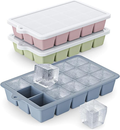 Silicone Ice Cube Tray 3 Pack