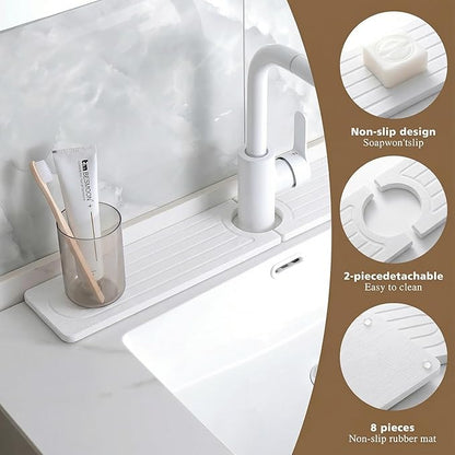 Faucet Mat for Kitchen Sink -Diatomite Stone Drying Mat for Kitchen Counter &