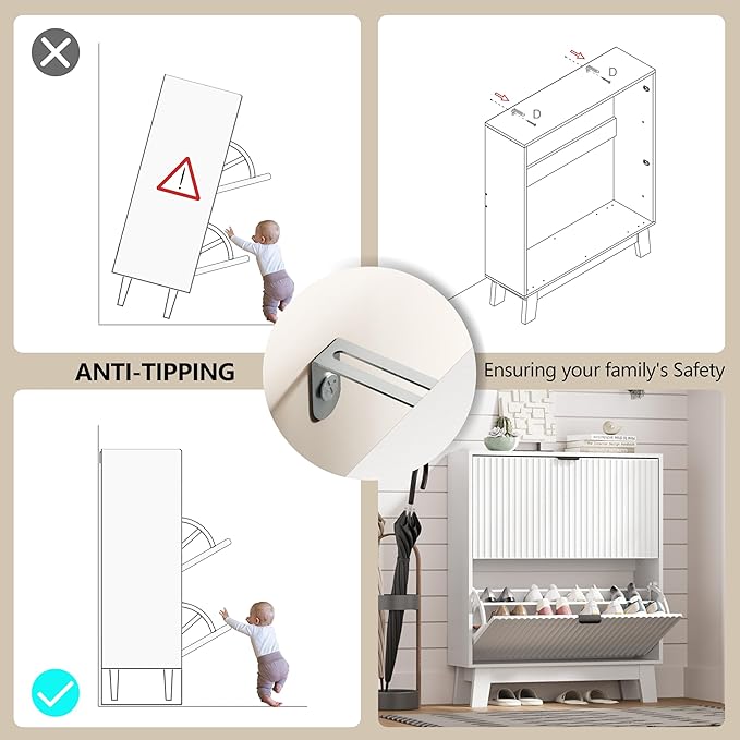 Shoe Cabinet Storage for Entryway