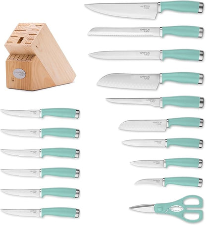 Hampton Forge EpicurePistachio–17Piece BlockSet