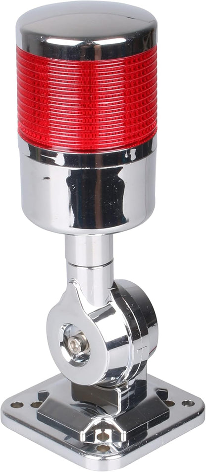 110V to 220V LED Stack Tower Lights, Industrial Warning Lights, Andon Lights, Column Signal Tower Indicator Lamp Beacon, Continuous/Flashing Light Switchable, 1 Layer (with Buzzer)