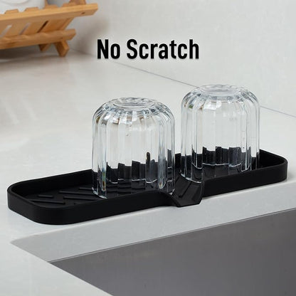 Zulay Kitchen Large Silicone Sponge Holder – Flexible Sink Organizer Tray