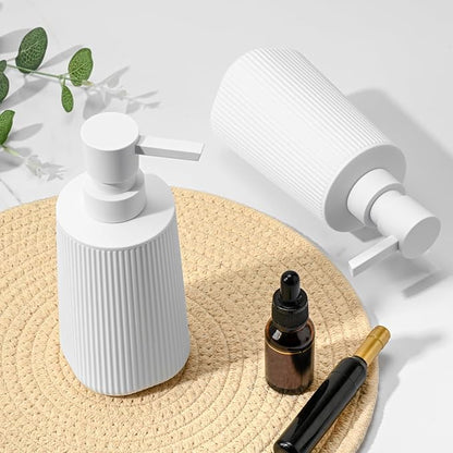 White 2 Pack Hand Soap Dispensers Set