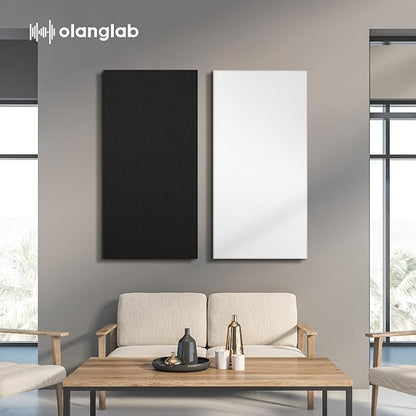 Olanglab Sound Absorbing Acoustic Wall Panels 2 Pack, Large Fabric Wrapped