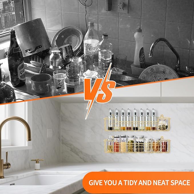 Spice Rack, Spice Holder Shelf Saving Space