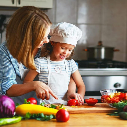 6 Pieces Plastic Kid Kitchen Knife Set, Reusable Nylon Chef Knife Children's Safe Cooking Knives for Baking, Fruit, Bread, Cake, Lettuce Knife, Salad Knife