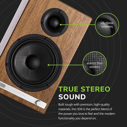 Audioengine HD6 Premium Powered Bookshelf Speakers | 150W Audiophile-Grade