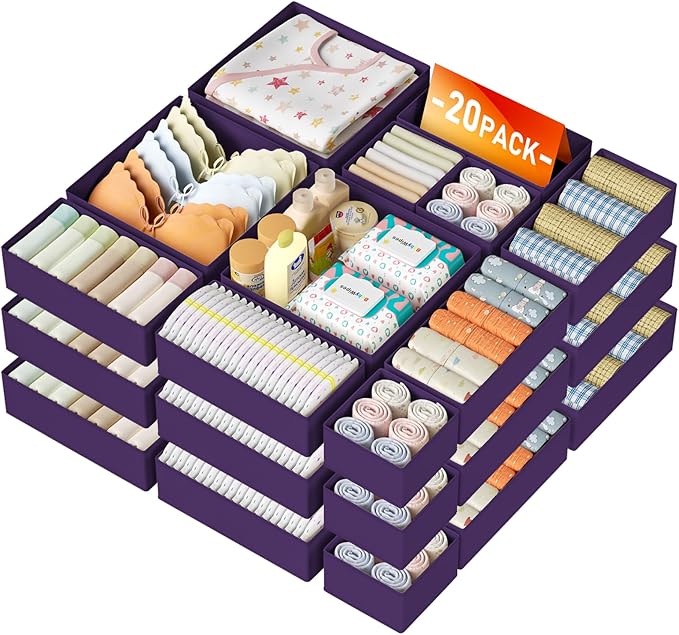 DIMJ Drawer Organizer Clothes Storage
