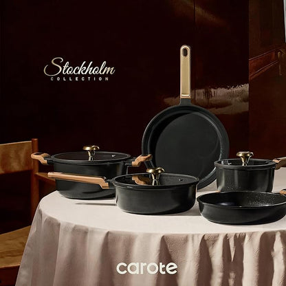 CAROTE Ceramic Cookware Set Nonstick, Non-Toxic & PFAS-Free, Dishwasher