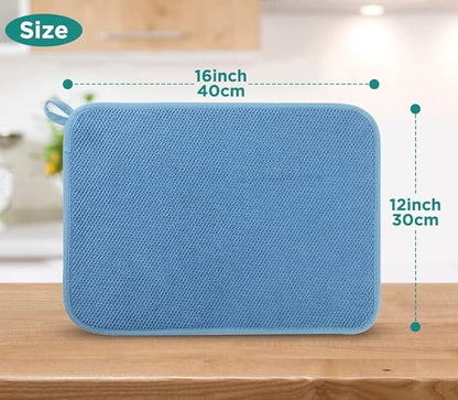 GeeRic Microfiber Dish Drying Mat, Super Absorbent Kitchen Dish Drying Pad