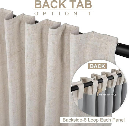 100% Blackout Shield Linen Blackout Curtains