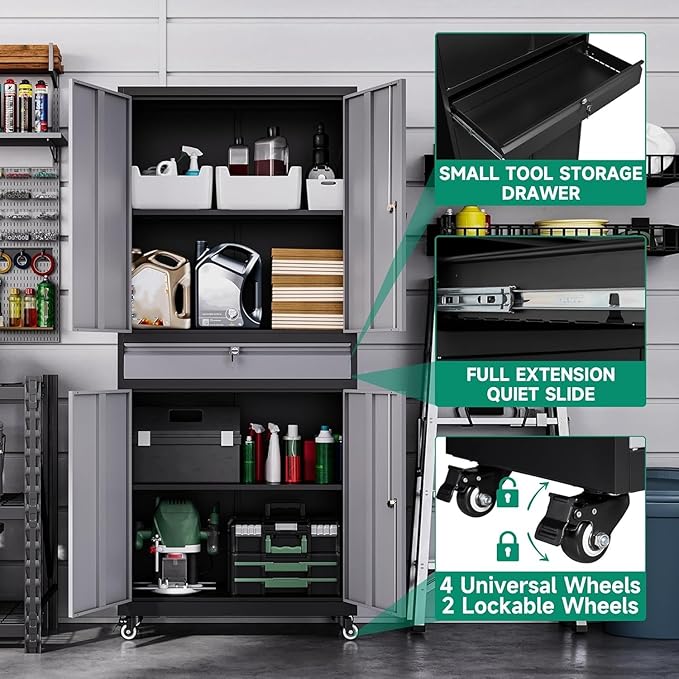 Letaya Metal Garage Storage Cabinet