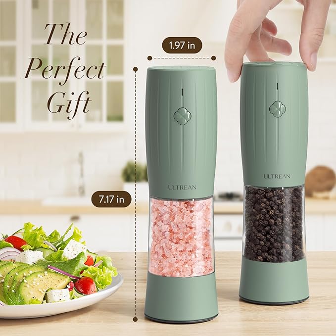 Ultrean Pepper Grinder, Electric Salt and Pepper Grinder Set
