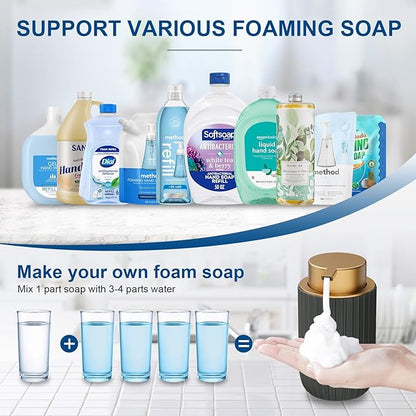 Ceramic Foaming Soap Dispenser, 12 oz Bathroom Foam Hand Soap Dispenser