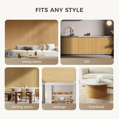OUZUGIE 1 Pack 96x48 Inch Natural Bamboo Wall Panel – Twinned Carbides Pole