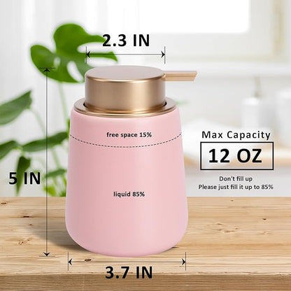 Soap Dispenser Ceramic with Easy-to-Press Pump Hand Lotion Liquid Dispenser