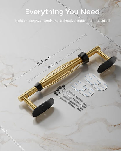 Paper Towel Holder Under Cabinet, Self Adhesive or Wall Mount