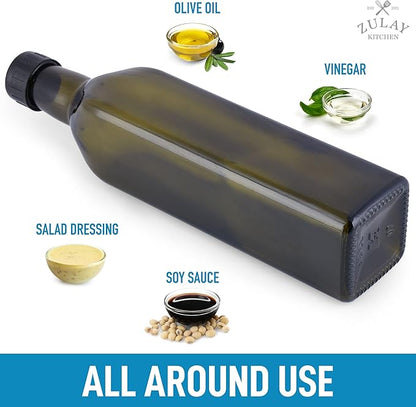 Zulay Kitchen (2 pack 17oz Olive Oil Dispenser Bottle
