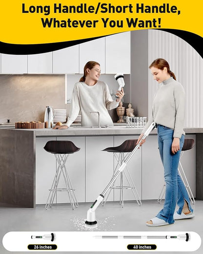 Electric Spin Scrubber for Cleaning Bathroom, Shower Scrubber Cordless Cleaning