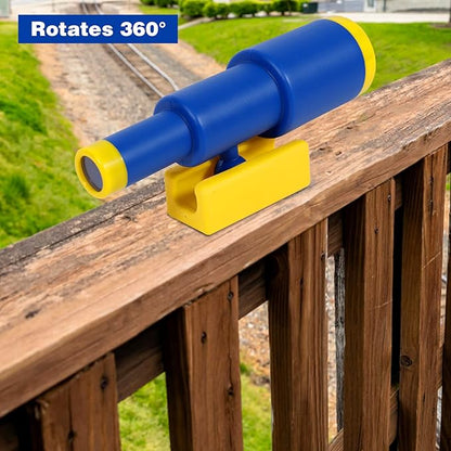 RedSwing Playground Accessories for Kids Outdoor, Playground Equipment Set for Backyard Playhouse, Swingset Attachments with Pirate Ship Wheel, Toy Telescope, Telephone and Safety Handles, Blue