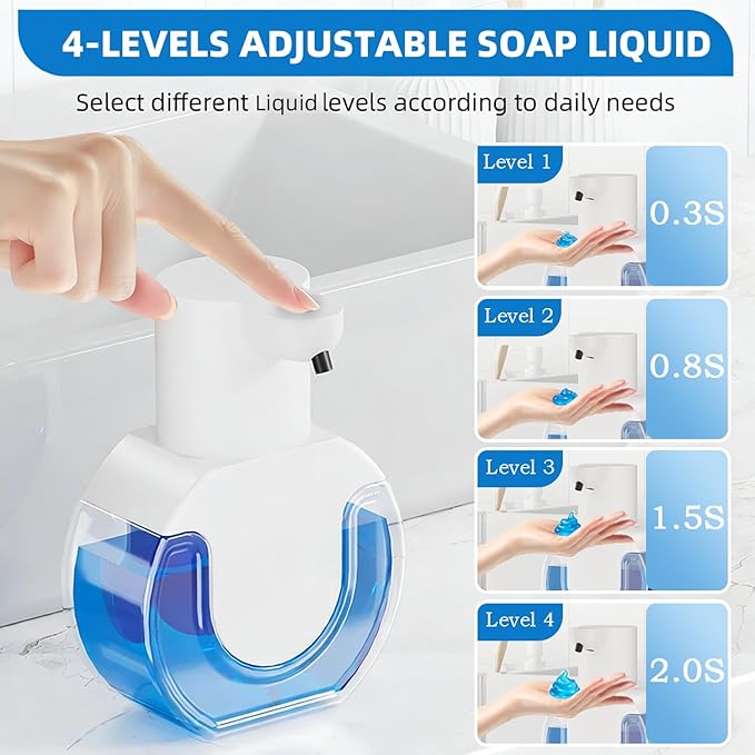 Automatic Soap Dispenser Touchless, Liquid Soap Dispenser USB Rechargeable