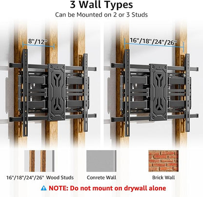 MOUNTUP Heavy Duty Full Motion TV Wall Mount