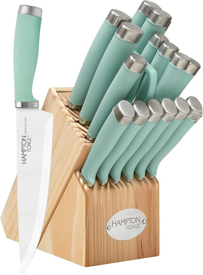 Hampton Forge EpicurePistachio–17Piece BlockSet