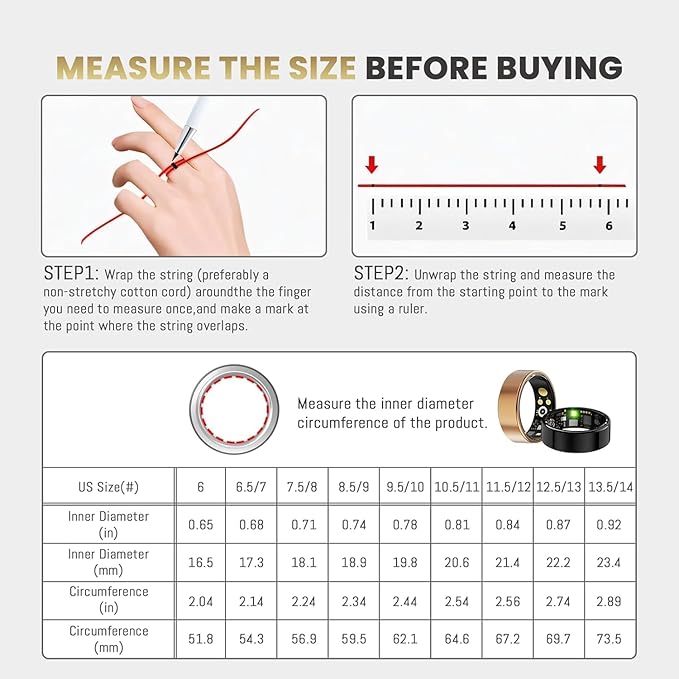 Smart Ring For Women Men, Health Tracker