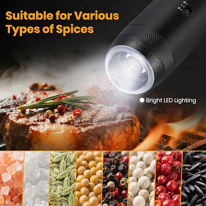 Gravity Electric Salt Grinder Set