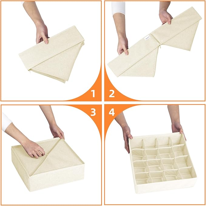 Criusia 6 Pcs Drawer Organizer Clothes