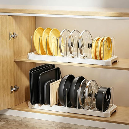 MUDEELA Pots and Pans Organizer under Cabinet, Pot Rack