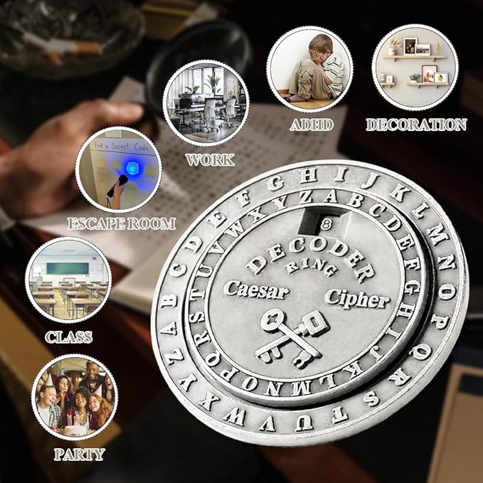 VIGIamy Fidget Toys Adults Brain Teaser Puzzles Fidget Spinners Metal Anxiety Stress Relief Toy Mind Puzzles Escape Room Game ADHD Autism Fidget Sensory Toys Office Desk Toy (Sliver)