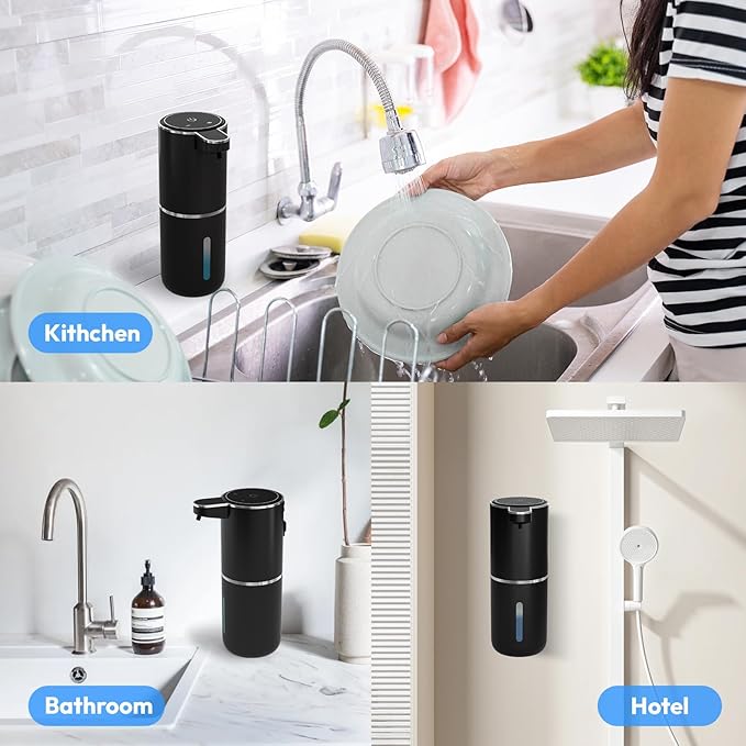 2 Pack Automatic Soap Dispenser Touchless, Liquid Hand Soap Dispenser 12.8oz