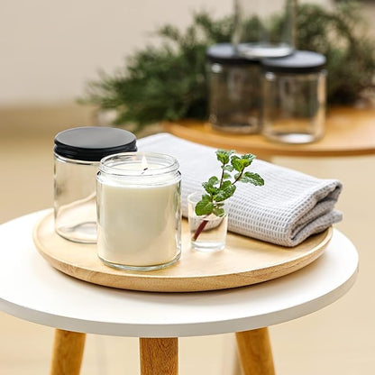 24 Pack, 8 OZ Thick Glass Jars