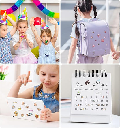 DIY 3D House Stickers, 4 Sets Fun DIY Stickers Scene Make Your Own Mini House Cute Cartoon Animal Scene Stickers for Kids Adult Sticker Art Relief Stress Pass The Time-Large Size