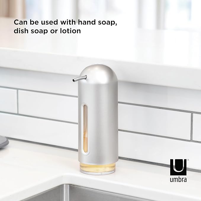 Umbra Penguin 12 oz Soap Pump, Kitchen Soap Dispenser, Also Works