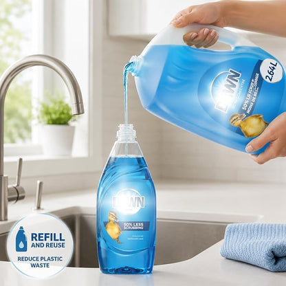 Dawn Ultra Refill Dish Soap Dishwashing Liquid Original 2.64L-2 Ct