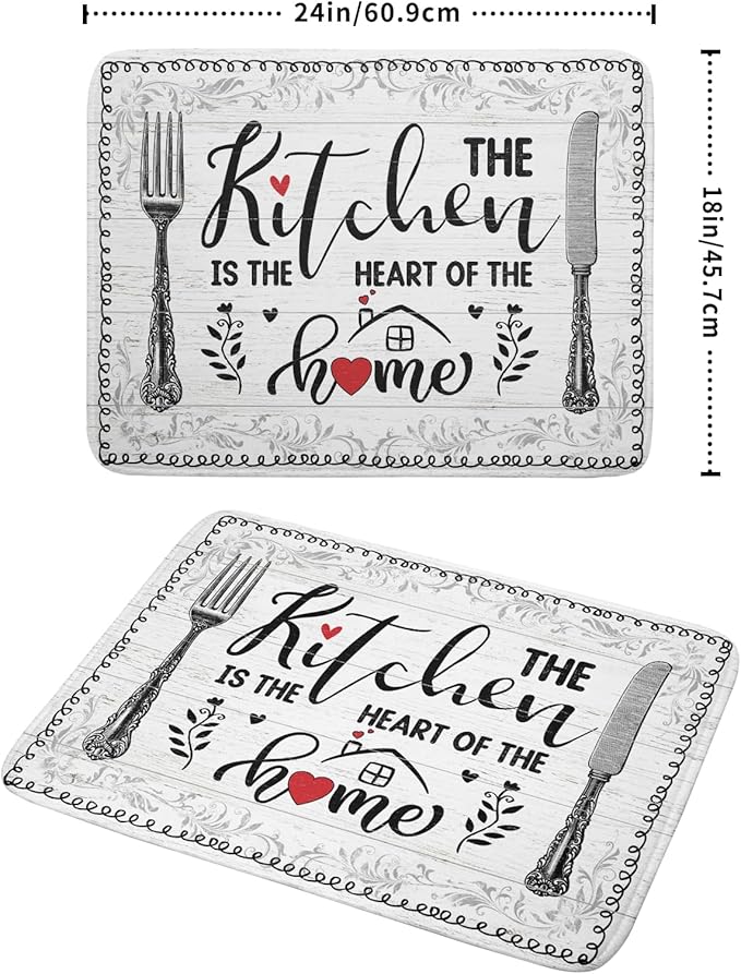 White Kitchen Dish Drying Mat 18x24 Inch Knife Fork Dish Drainer Rack Mats