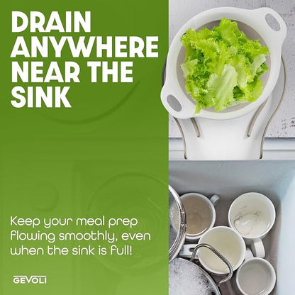 Gevoli 2-in-1 Large Collapsible Colander