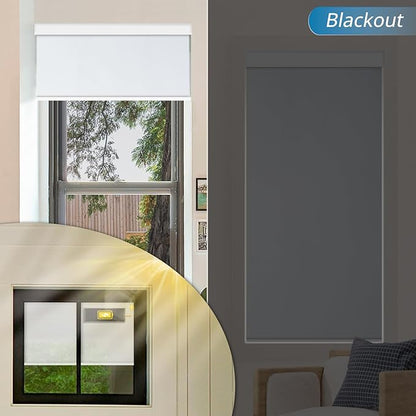 DENFOON Motorized Blinds with Remote Control, Custom Blackout Smart Blinds