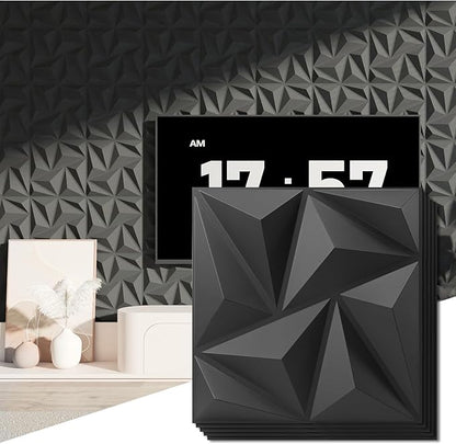 Art3d 3D Wall Panels 100 Pack, 11.8" x 11.8" PVC Wall Panels
