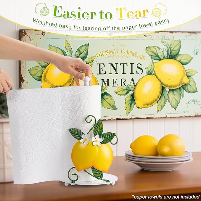 Lemon Paper Towel Roll Holder Countertop