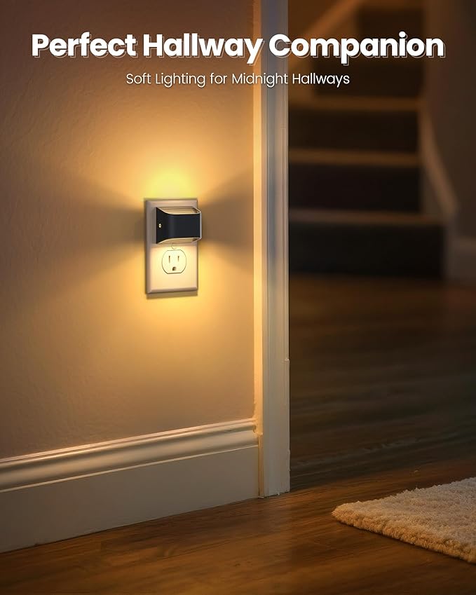 NIORSUN Night Lights Plug Into Wall, Auto Brightness Sensor Night Light