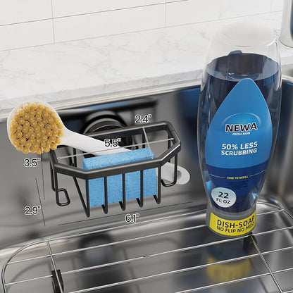 TAILI Sponge Holder with Strong Suction Cup, Dish Sponge Caddy Inside Sink