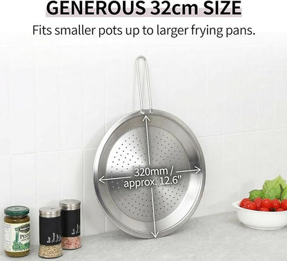Stainless Steel Splatter Screen Lid, Oil Splash Guard