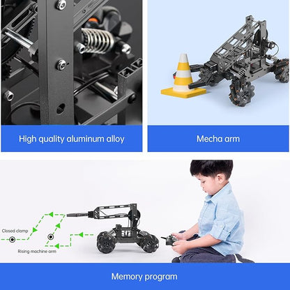 VANLINNY Robotic Arm Kit, Science Kits for Kids Age 8-12, 2-in-1 Stem Toys for Boys Girls -Robot Arm for Kids 12-16, Education Projects Set Gifts for 8+ Years Old Teens, Building Experiment Robotics